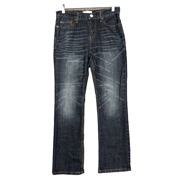Aeropostale Jeans Mens 28x30 Fits 30x29 Blue Driggs Slim Bootcut Low Rise Cotton - Picture 1 of 13
